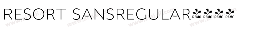 Resort SansRegular字体转换